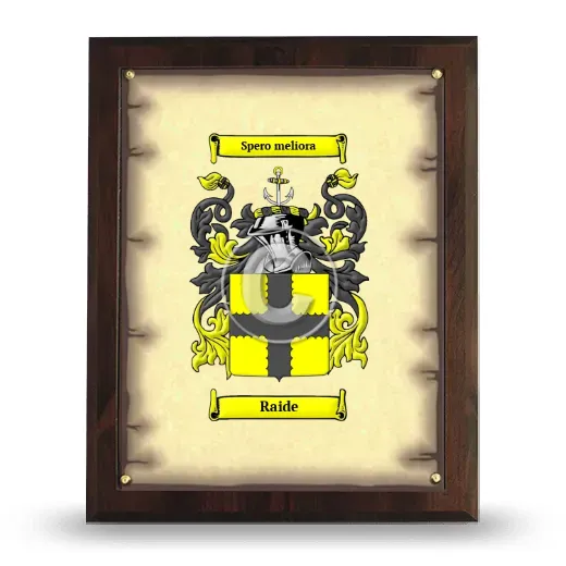 Raide Coat of Arms Plaque