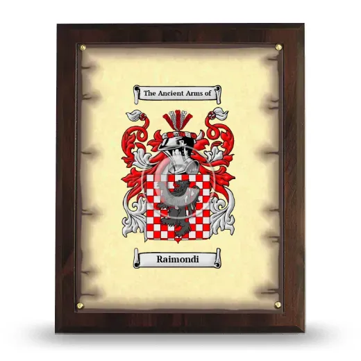 Raimondi Coat of Arms Plaque