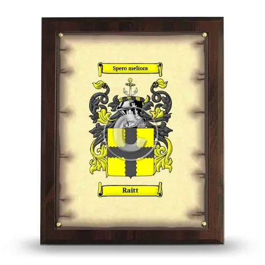 Raitt Coat of Arms Plaque