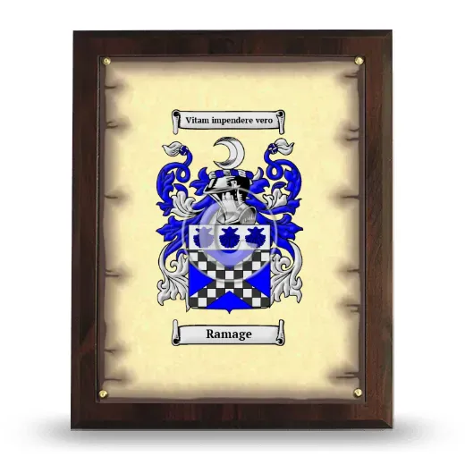 Ramage Coat of Arms Plaque