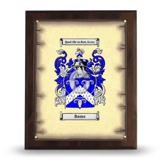 Rams Coat of Arms Plaque