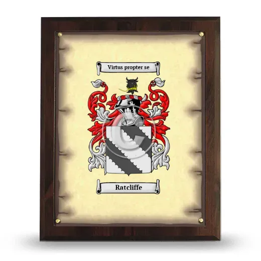 Ratcliffe Coat of Arms Plaque