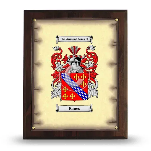 Raues Coat of Arms Plaque