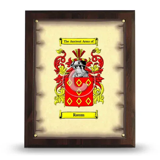 Raum Coat of Arms Plaque