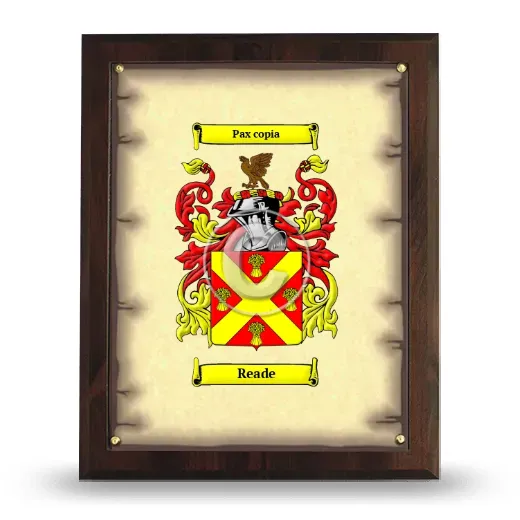 Reade Coat of Arms Plaque