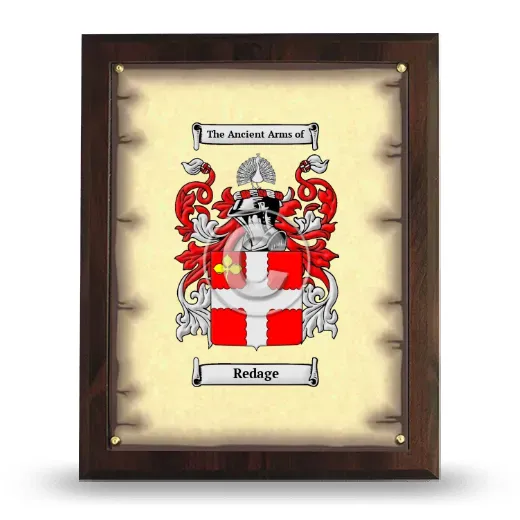 Redage Coat of Arms Plaque