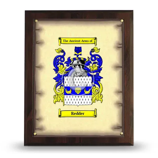 Redder Coat of Arms Plaque