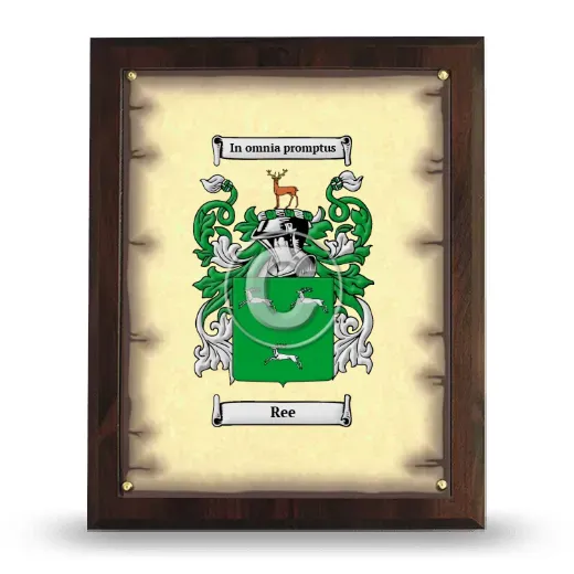 Ree Coat of Arms Plaque
