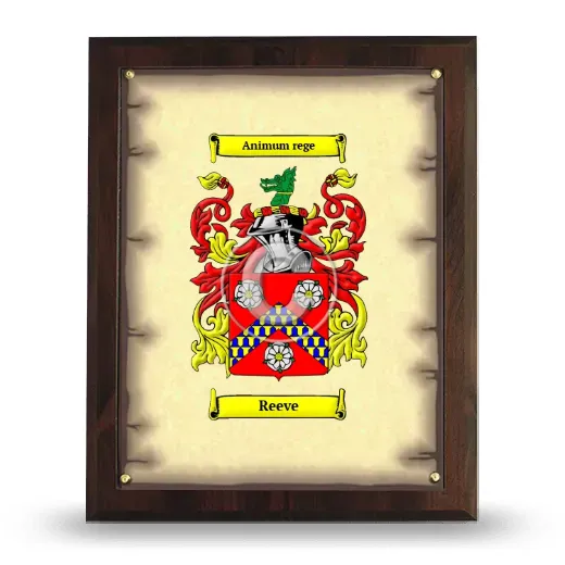 Reeve Coat of Arms Plaque