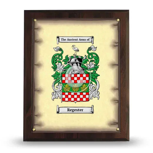 Regester Coat of Arms Plaque