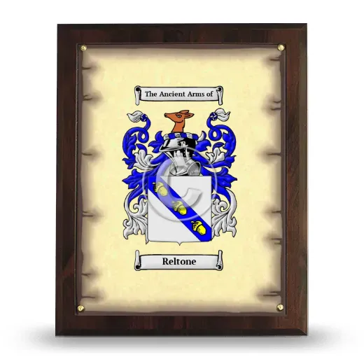 Reltone Coat of Arms Plaque