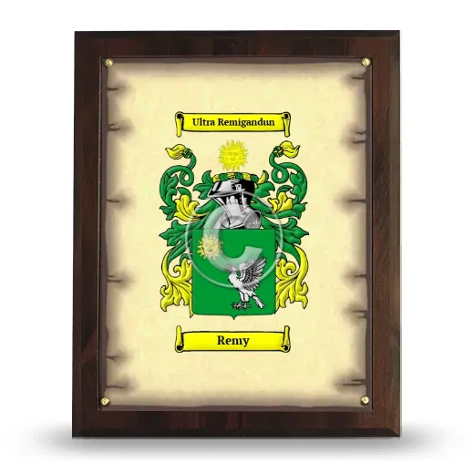 Remy Coat of Arms Plaque