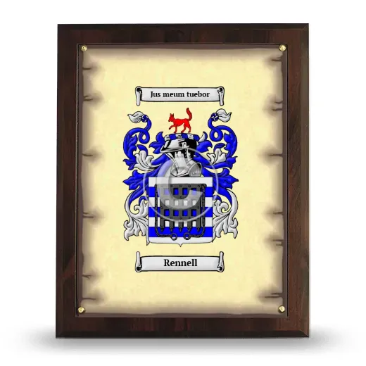 Rennell Coat of Arms Plaque