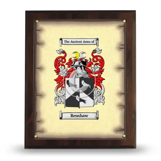 Renshaw Coat of Arms Plaque