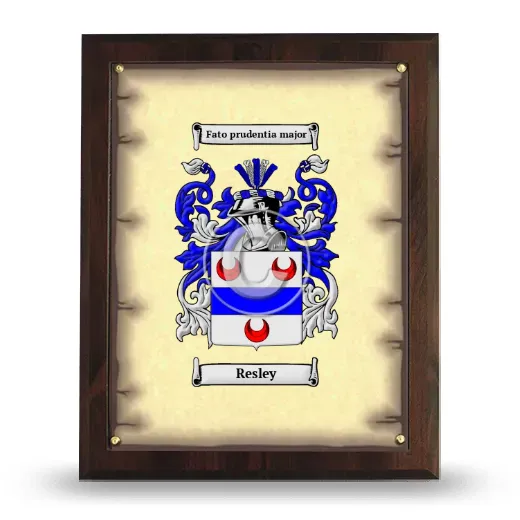 Resley Coat of Arms Plaque