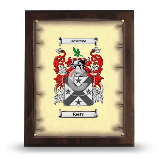Resty Coat of Arms Plaque