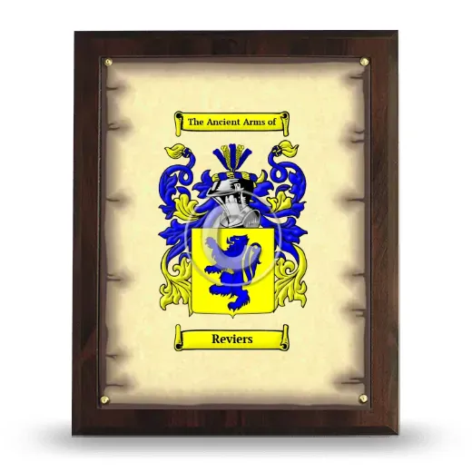 Reviers Coat of Arms Plaque