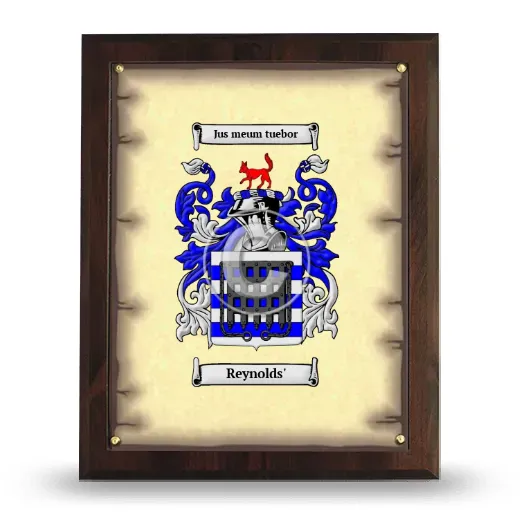 Reynolds' Coat of Arms Plaque