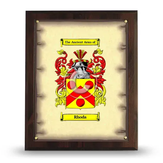 Rhoda Coat of Arms Plaque