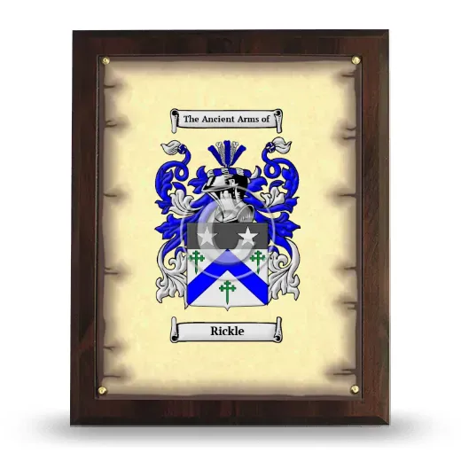 Rickle Coat of Arms Plaque