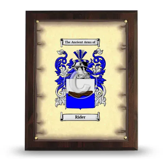 Rider Coat of Arms Plaque