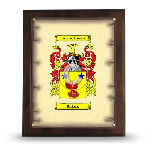 Ridock Coat of Arms Plaque