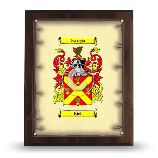 Riet Coat of Arms Plaque