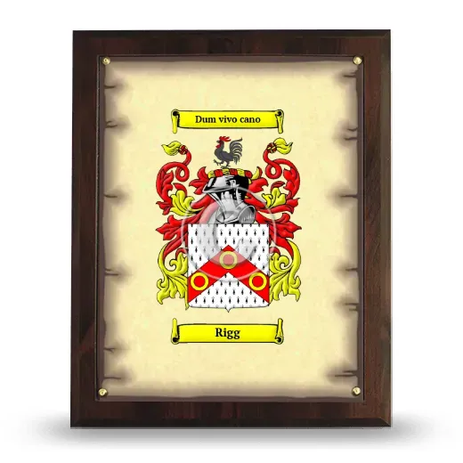 Rigg Coat of Arms Plaque