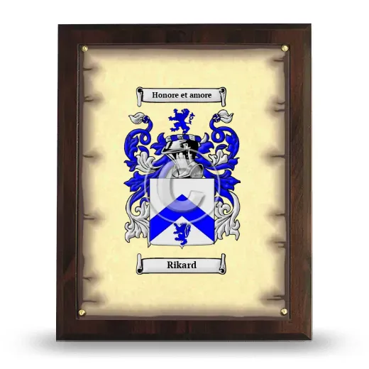 Rikard Coat of Arms Plaque