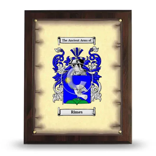 Rimes Coat of Arms Plaque