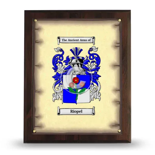 Riopel Coat of Arms Plaque