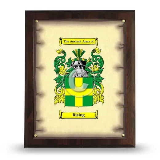 Rising Coat of Arms Plaque