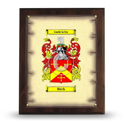 Ritch Coat of Arms Plaque