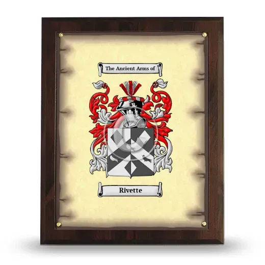 Rivette Coat of Arms Plaque