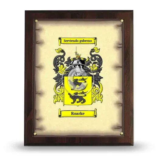 Roarke Coat of Arms Plaque