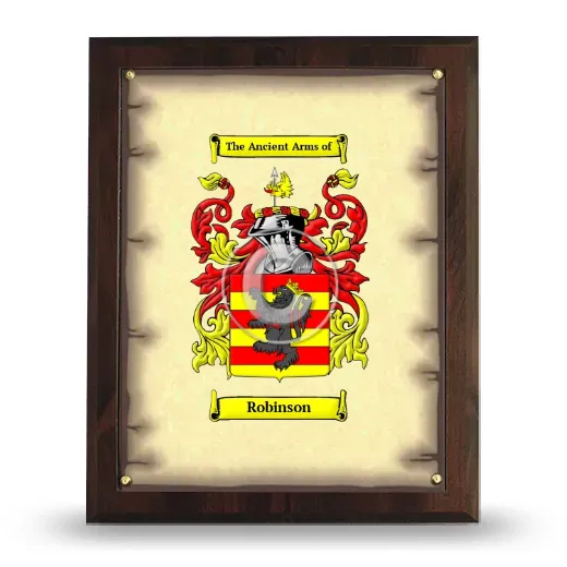 Robinson Coat of Arms Plaque