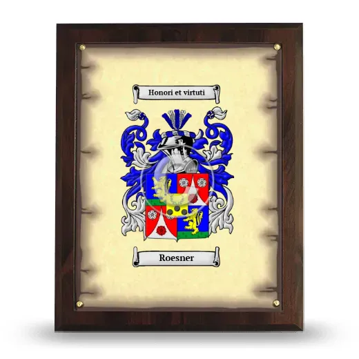 Roesner Coat of Arms Plaque