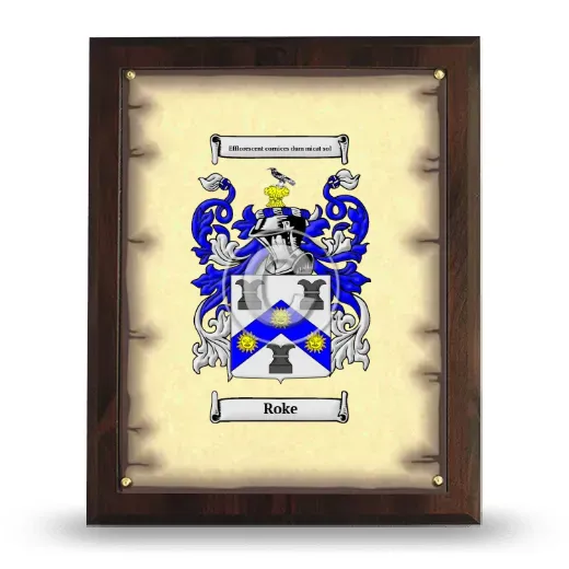 Roke Coat of Arms Plaque