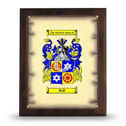 Rolf Coat of Arms Plaque