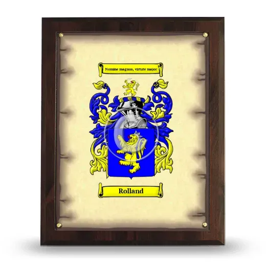 Rolland Coat of Arms Plaque