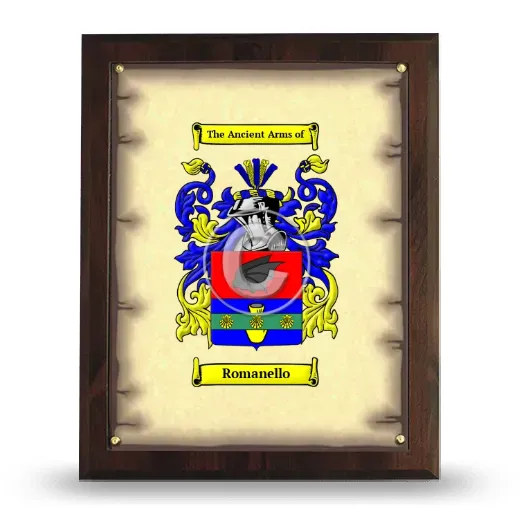 Romanello Coat of Arms Plaque