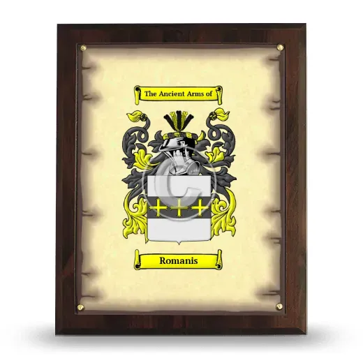 Romanis Coat of Arms Plaque
