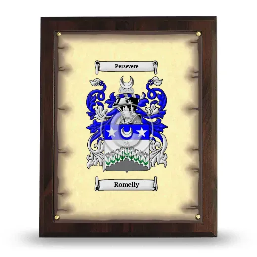 Romelly Coat of Arms Plaque