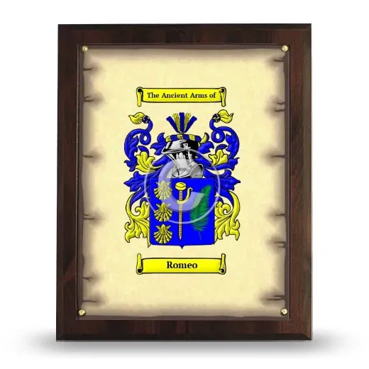 Romeo Coat of Arms Plaque
