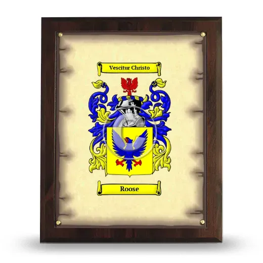 Roose Coat of Arms Plaque