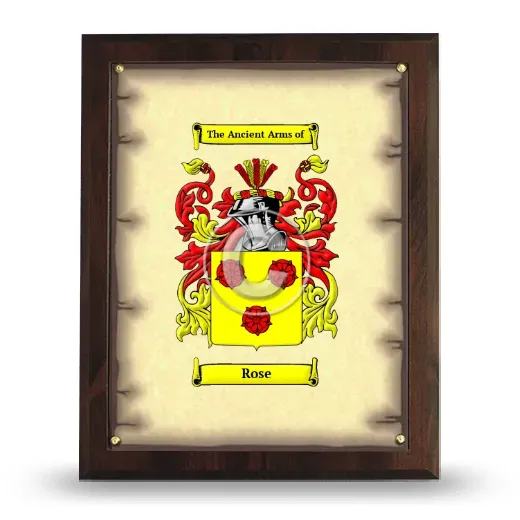 Rose Coat of Arms Plaque