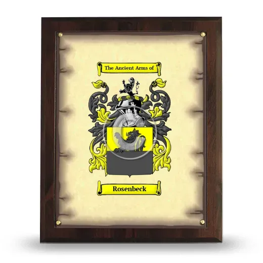 Rosenbeck Coat of Arms Plaque