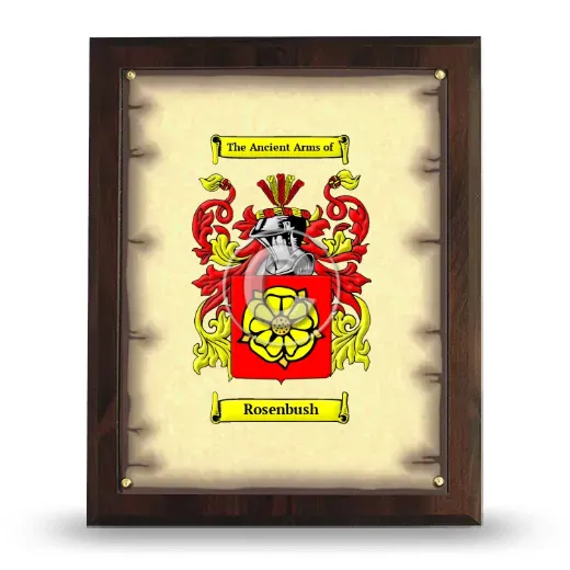 Rosenbush Coat of Arms Plaque