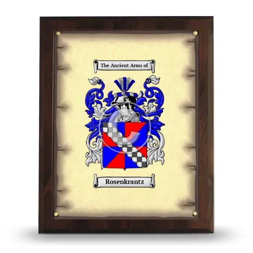 Rosenkrantz Coat of Arms Plaque