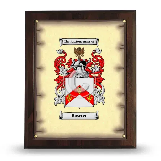 Roseter Coat of Arms Plaque